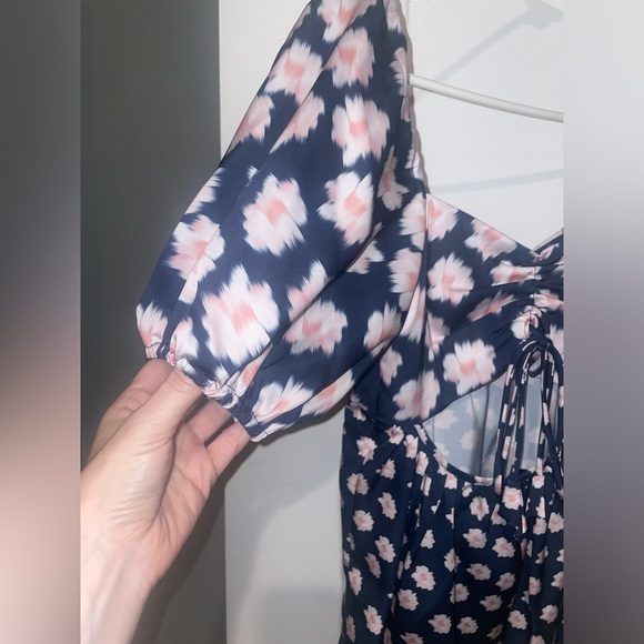 New! Sachin & Babi Lyra Baby Doll Top in Blue & Pink Ikat Floral 🌸 sz 0 NWT! - Picture 10 of 14